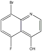Molecular Structure of 1065092-35-4 (8-bromo-5-fluoroquinolin-4-ol)
